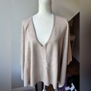 Vineyard Vines Camel Heather Reversible Sweater